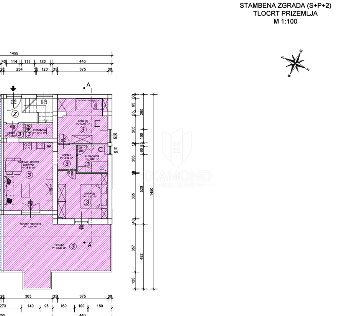 Appartamento Marinići, Viškovo, 87,15m2