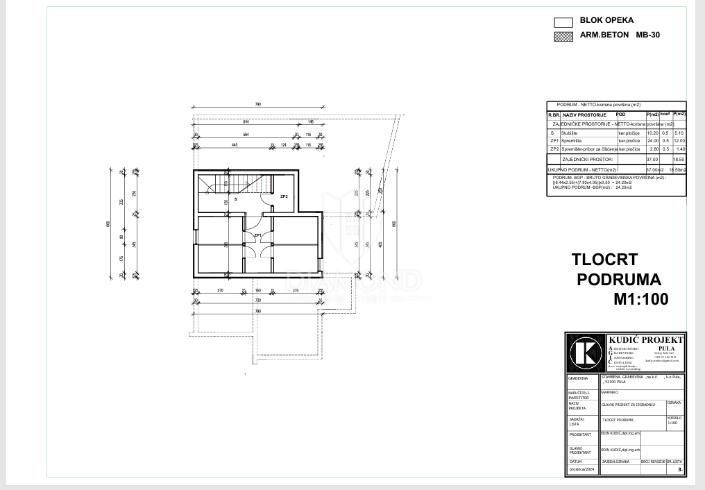 Terreno Valdebek, Pula, 541m2