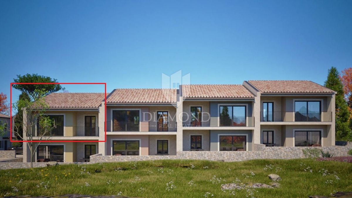 Nuovo appartamento familiare vicino a Rovigno in una strada tranquilla