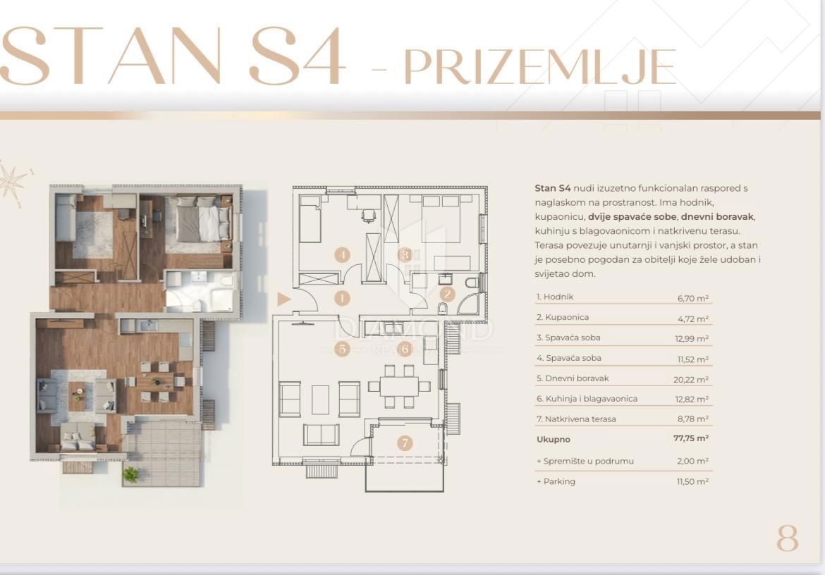 Appartamento Saršoni, Viškovo, 78m2