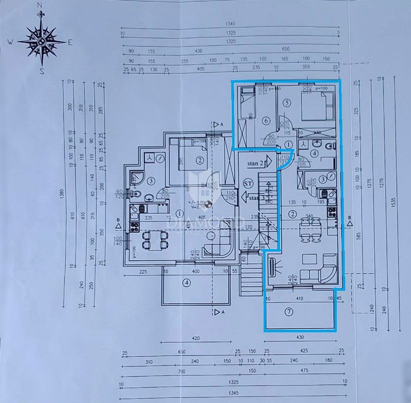 Appartamento Podmurvice, Rijeka, 58,54m2