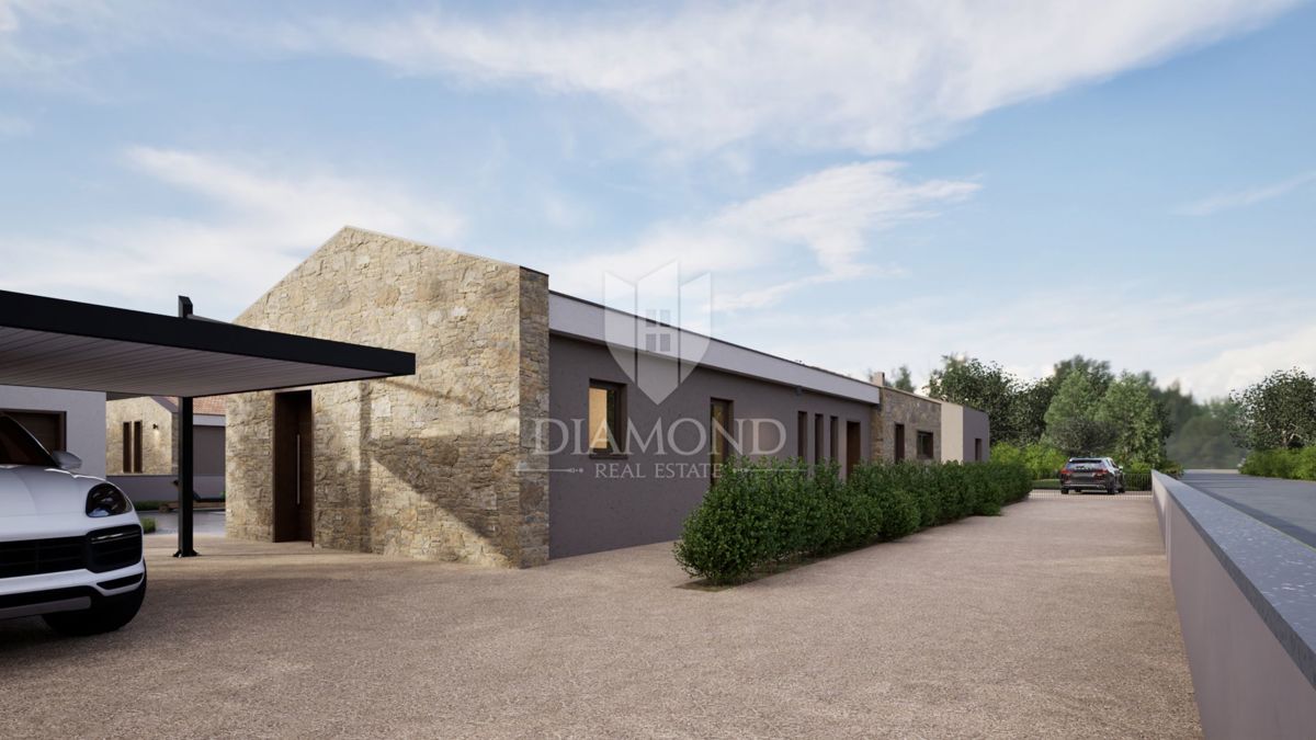 Pace, spazio e design contemporaneo: una casa con 4 bagni vicino a Barban