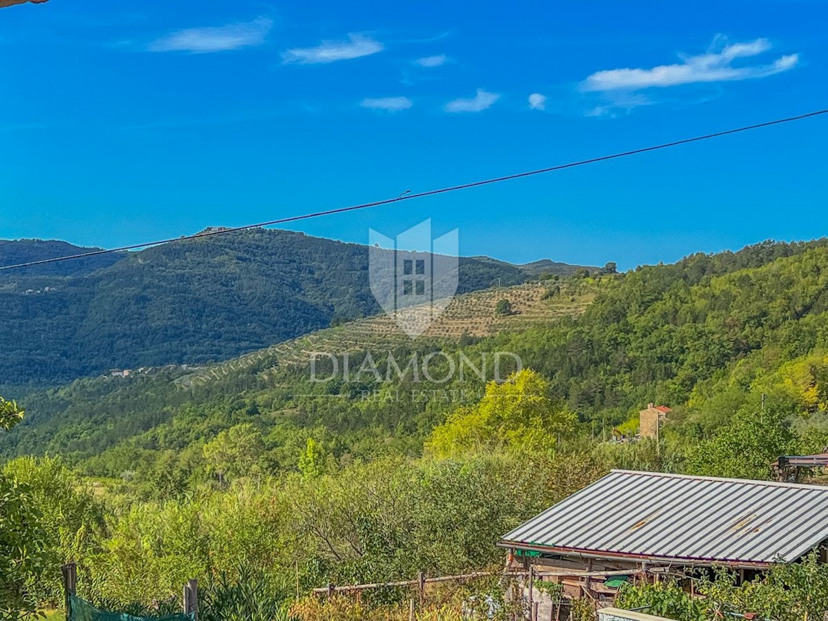 Zona di Buzet, casa istriana da ristrutturare con terreno nelle vicinanze