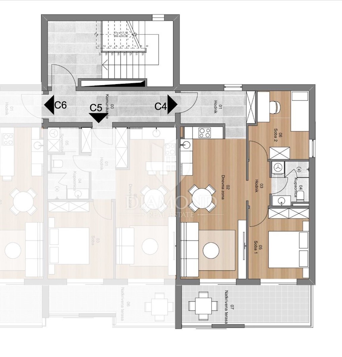 Appartamento Labin, 62,49m2