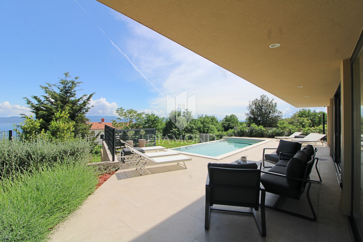 Rabac, Labin, Villa di nuova costruzione con vista mare