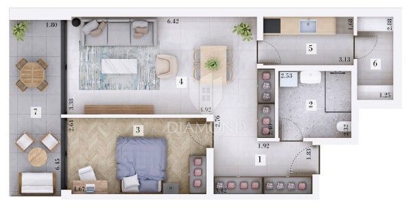 Nuovo appartamento con giardino vicino a Rovigno