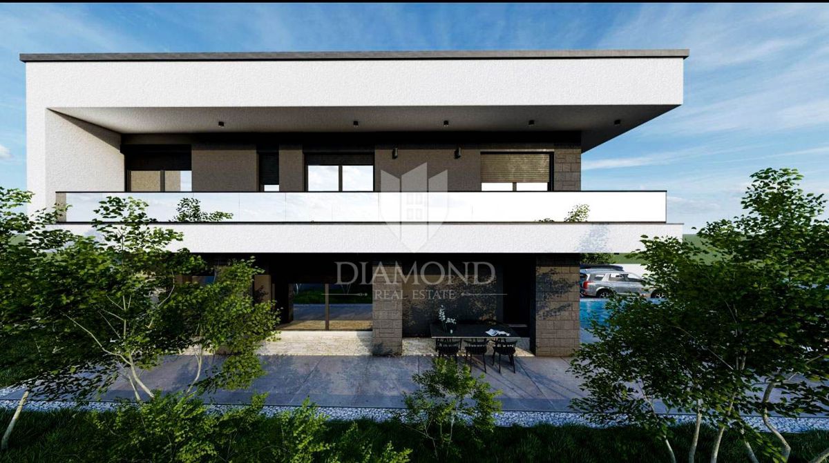 Kanfanar, una casa nuova e moderna con vista sul mare