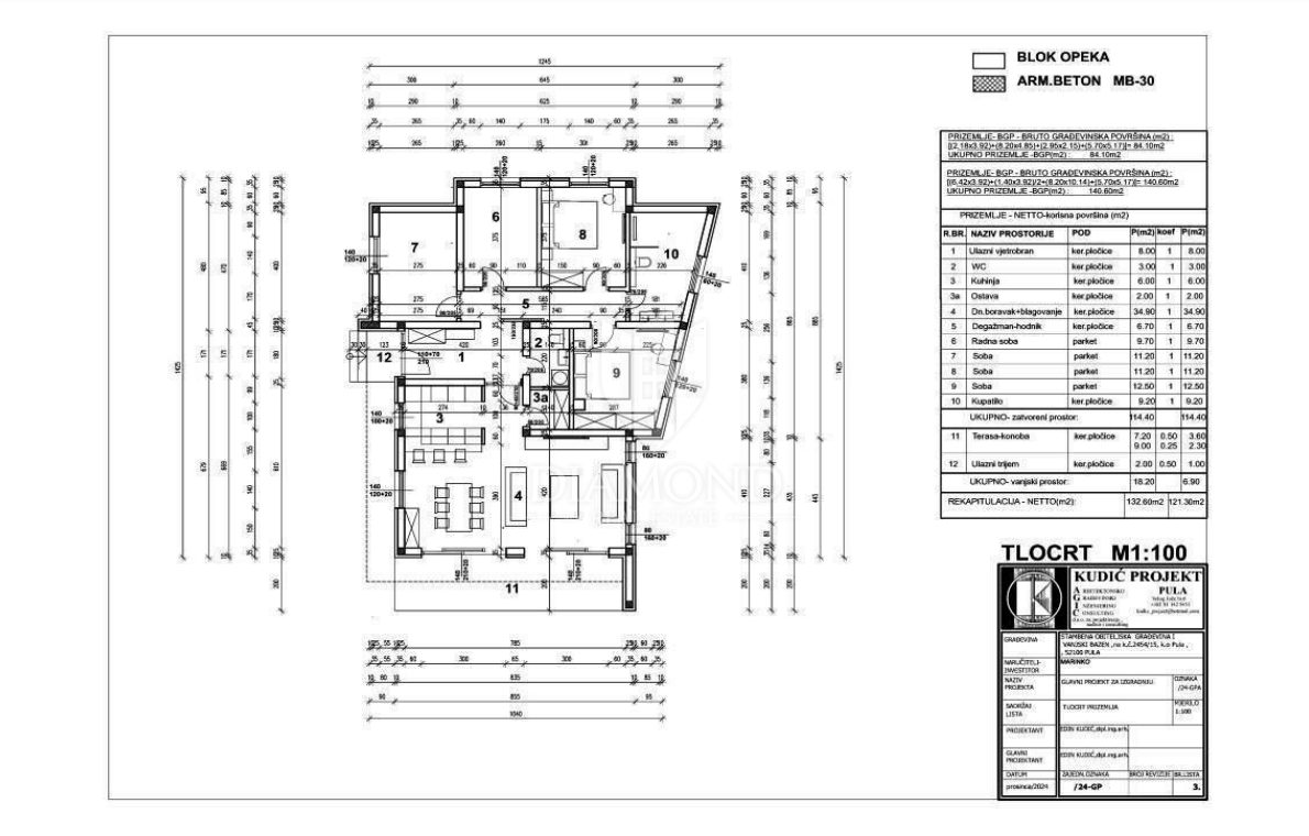 Terreno Valdebek, Pula, 541m2