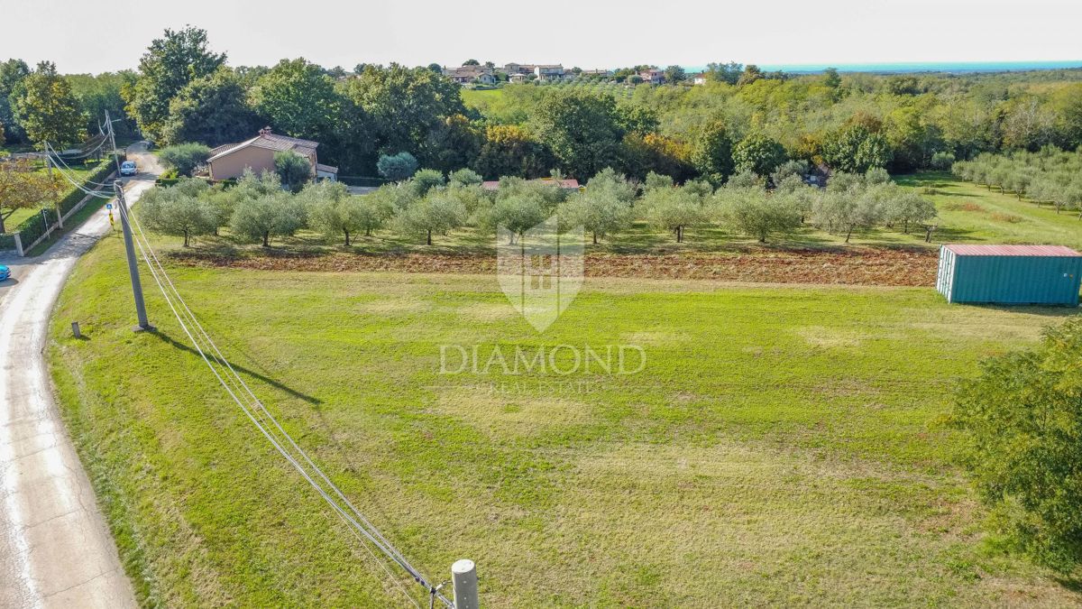 Istria, Vižinada, splendido terreno edificabile di 1.088 m2 con permesso di costruire