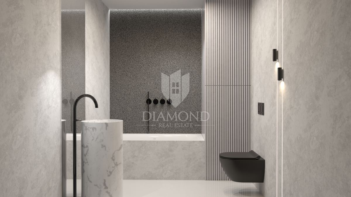 Pula Šijana, nuovo edificio 60 m², appartamento con due camere da letto, parcheggio