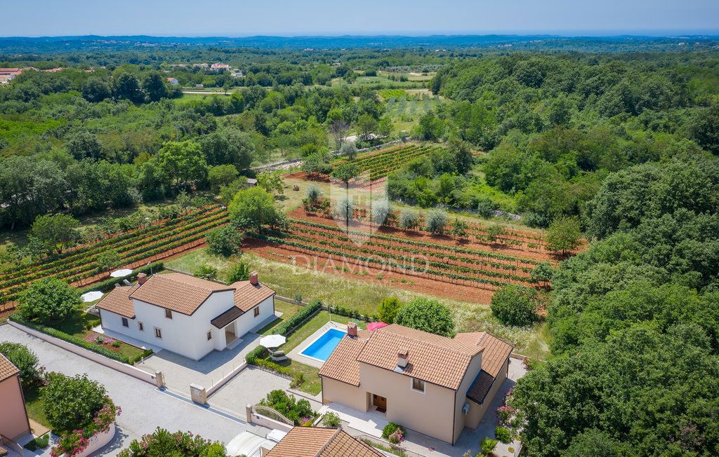 Parenzo, dintorni, villa con piscina immersa nel verde