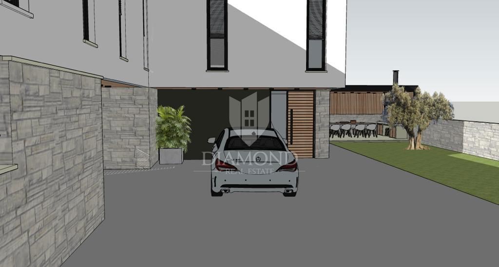 Ližnjan, casa con piscina e vista mare