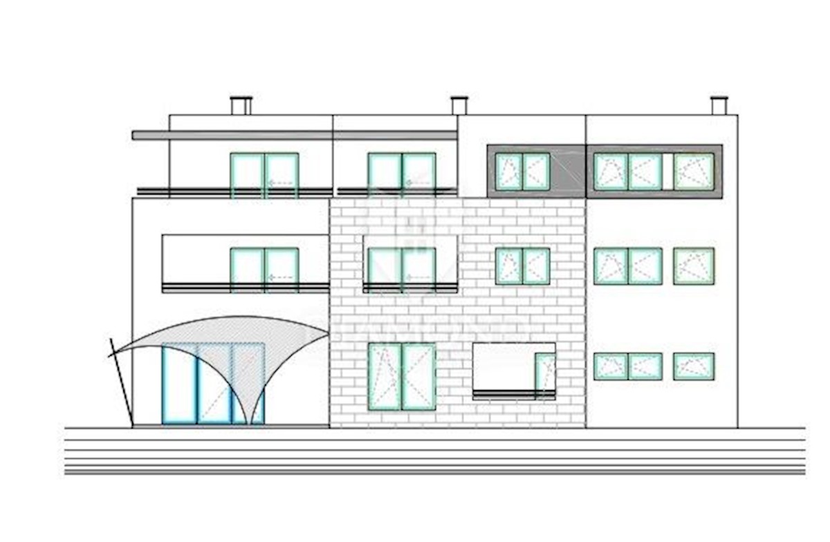 Cittanova, dintorni! Terreno con un progetto per costruire un ristorante e 5 appartamenti!