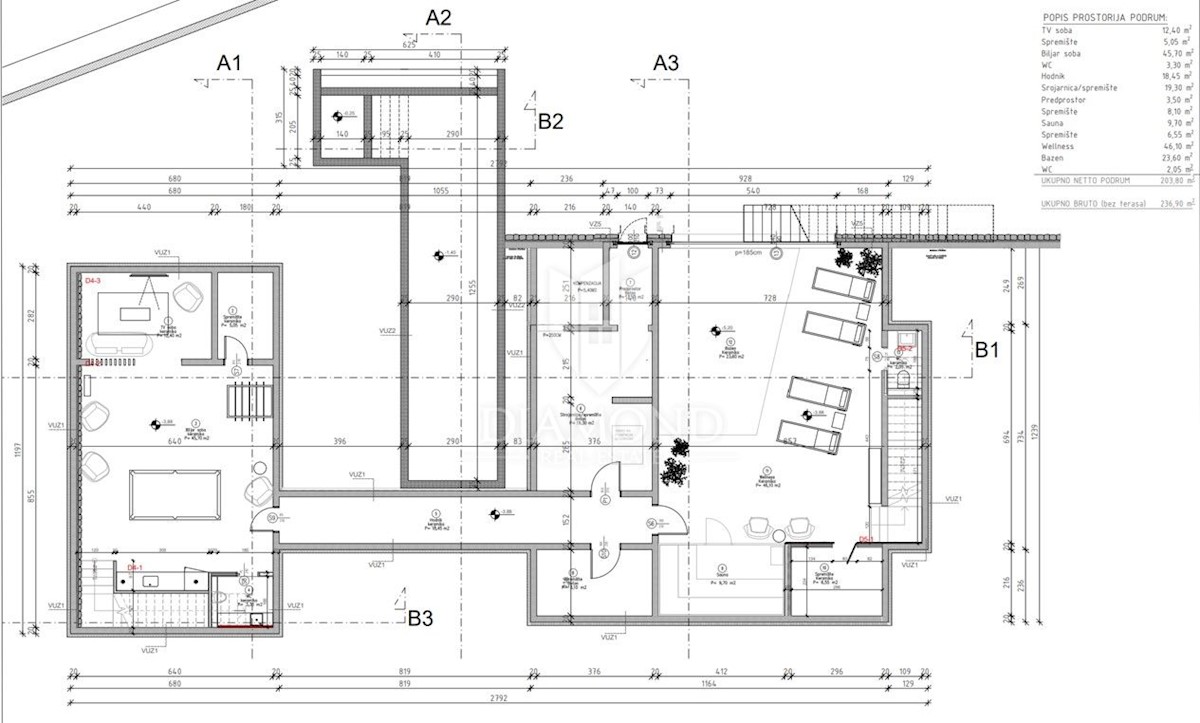 Valle, terreno con iniziata la costruzione di una villa di lusso