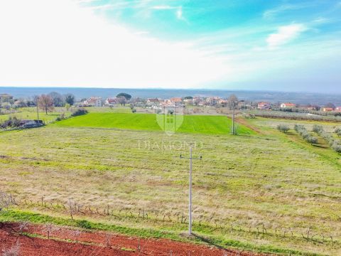 Parenzo, dintorni, 2 terreni edificabili con vista panoramica sul mare!