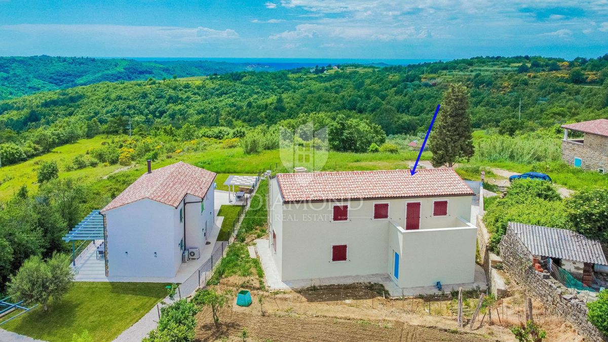 Momiano, dintorni! Una bellissima villa con vista sul mare aperto!
