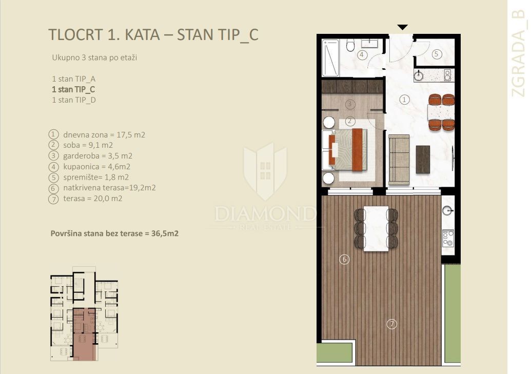Cittanova, moderno appartamento con ampia terrazza e vista mare!!