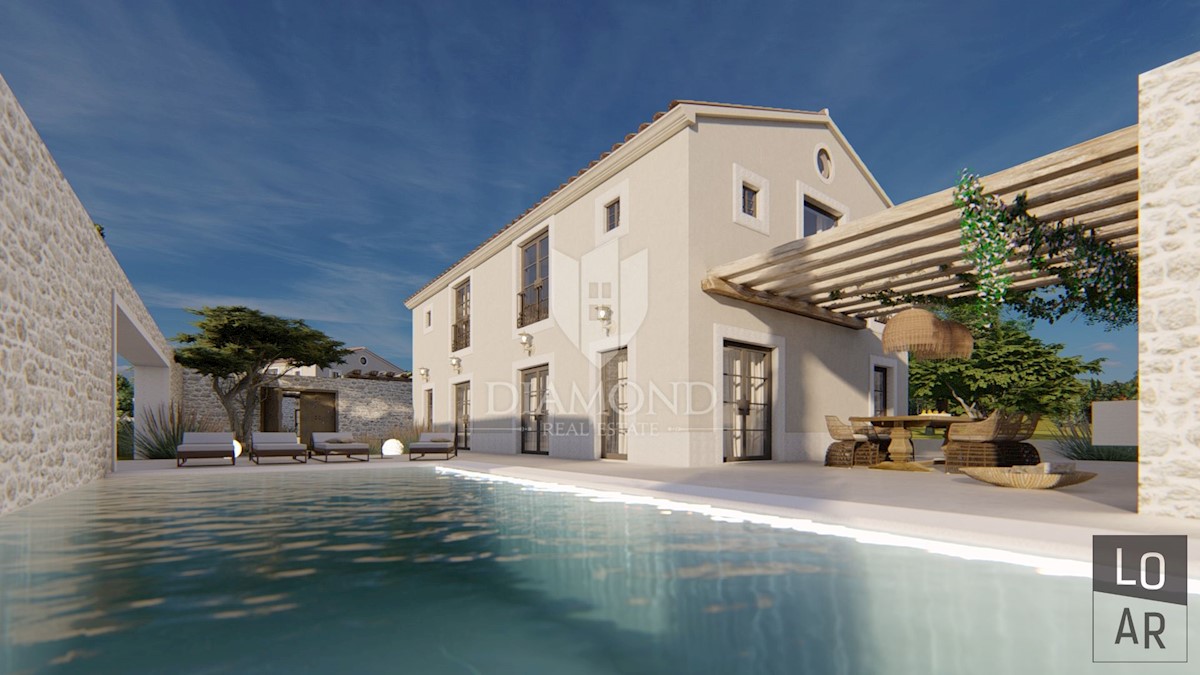 Dintorni di Parenzo, villa mediterranea con piscina in un posto tranquillo