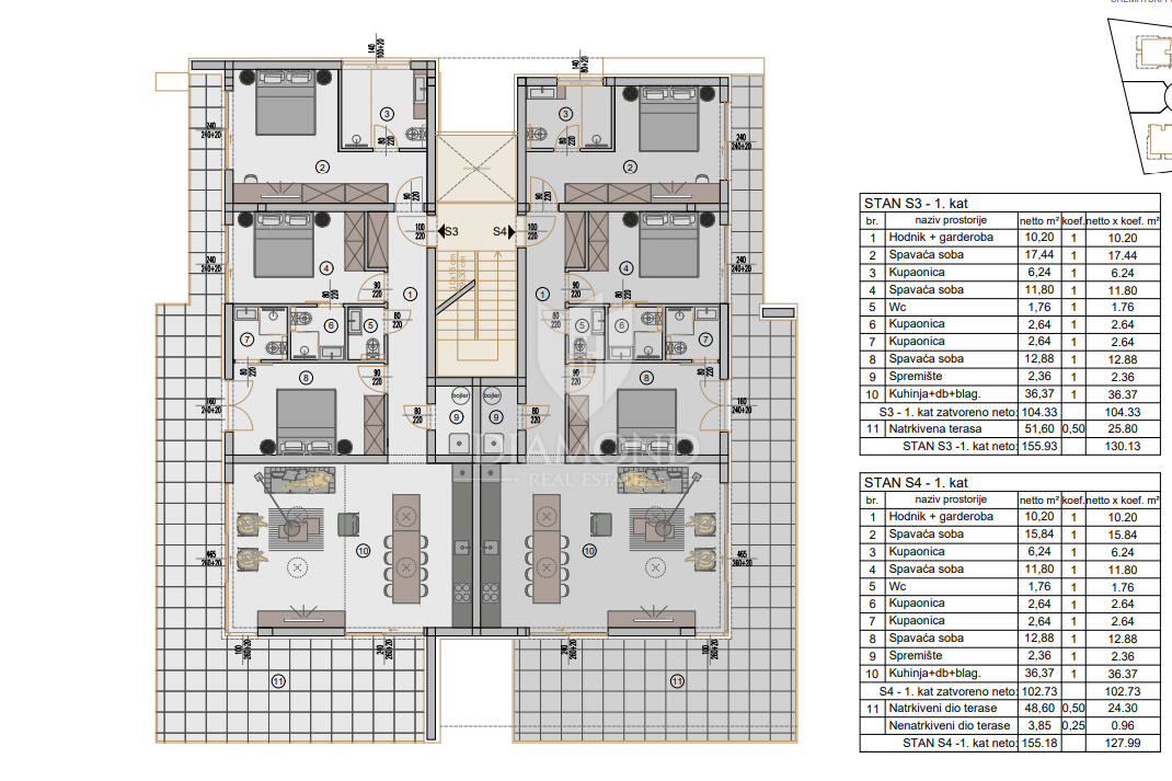 Nuovo edificio moderno vicino a Rovigno