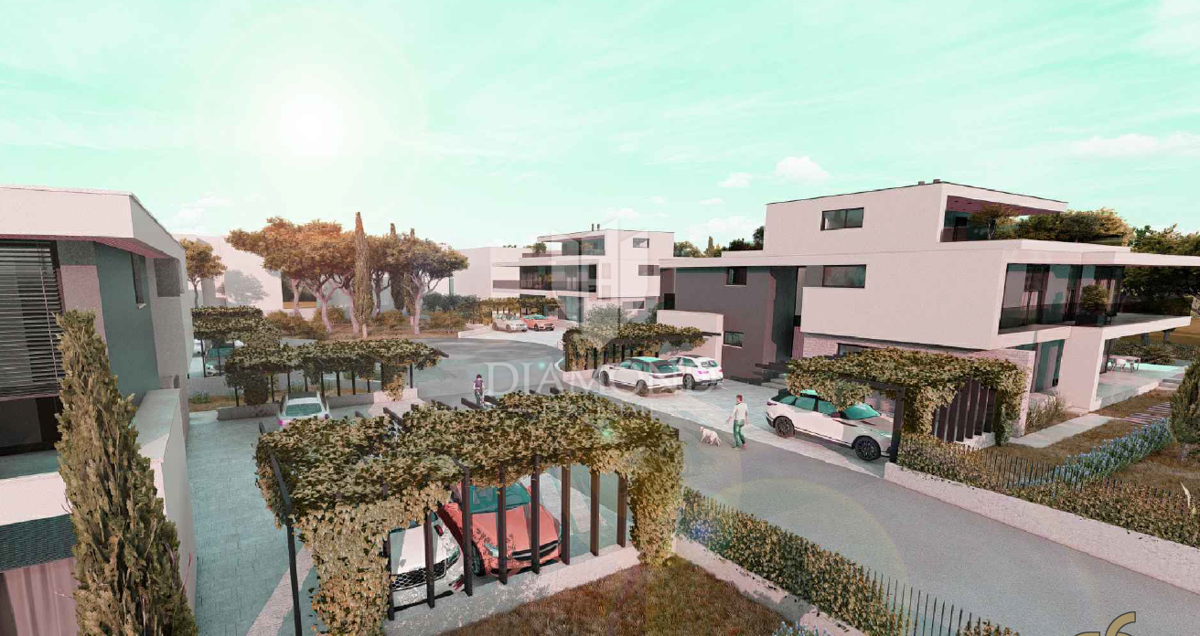 Nuovo edificio moderno vicino a Rovigno