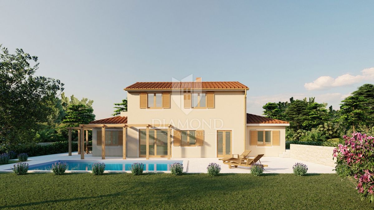Parenzo, dintorni  Villa con piscina e vista sulla natura  (fase grezza)