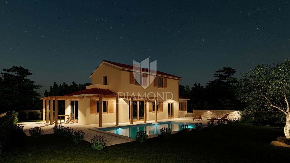Parenzo, dintorni  Villa con piscina e vista sulla natura  (fase grezza)