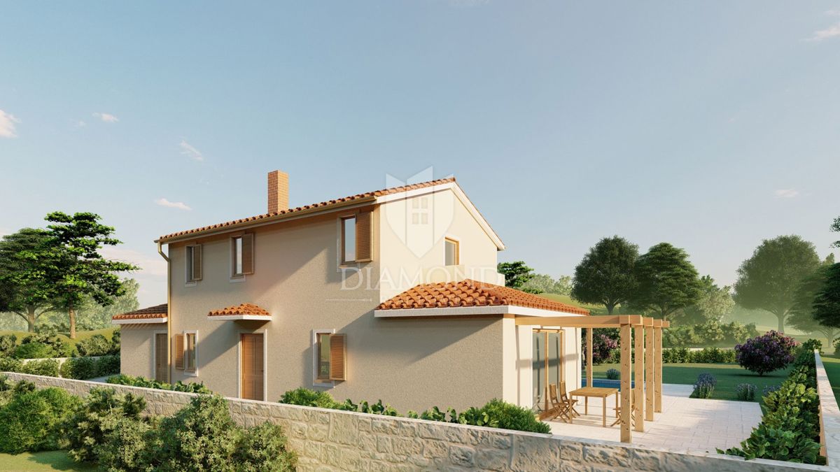 Parenzo, dintorni  Villa con piscina e vista sulla natura  (fase grezza)