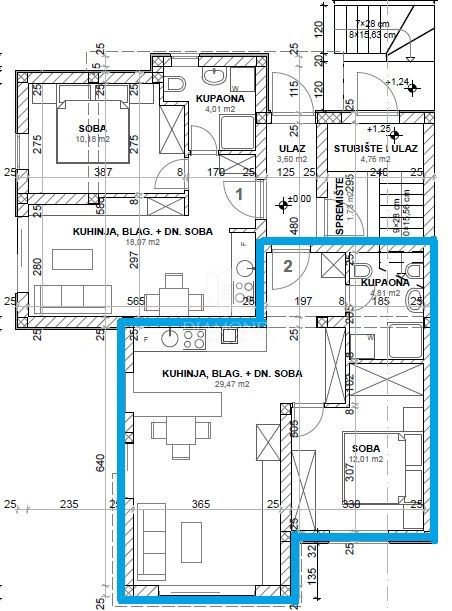 Appartamento Njivice, Omišalj, 47m2