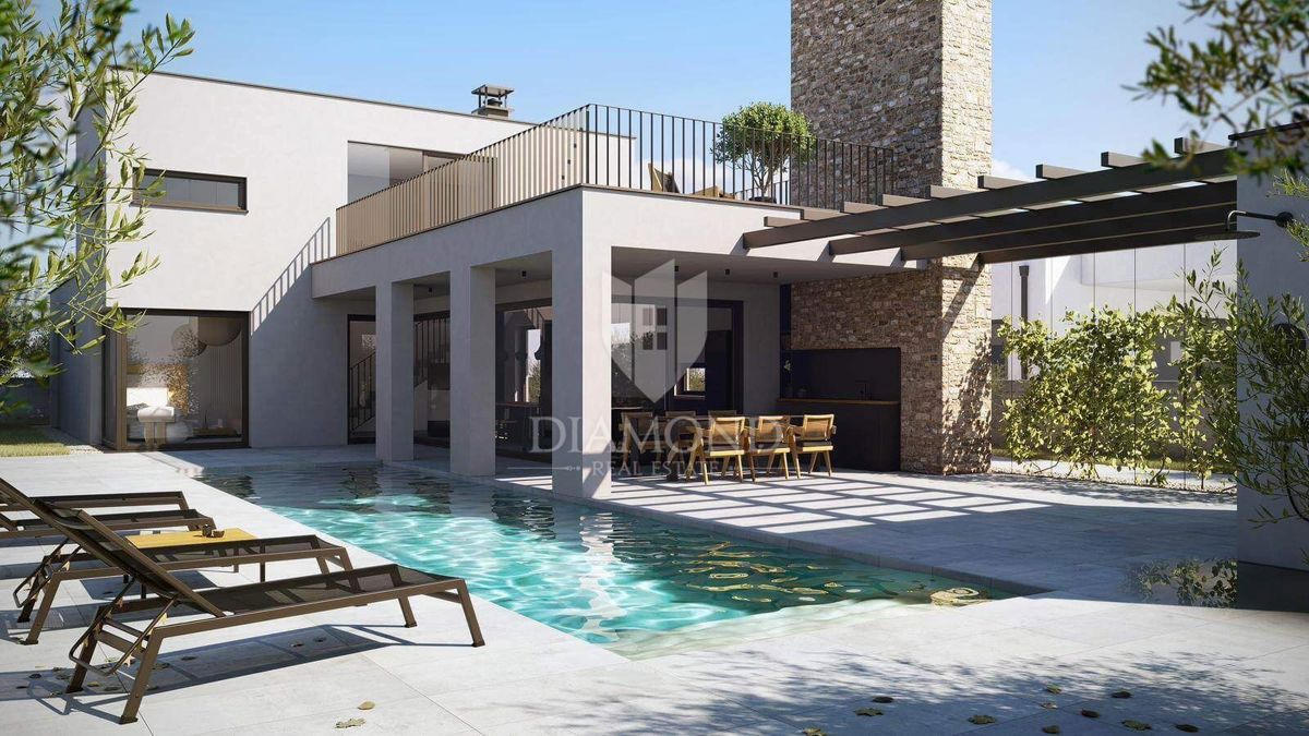 Sveti Lovreč, Fantastica villa architettonica, ROH-BAU