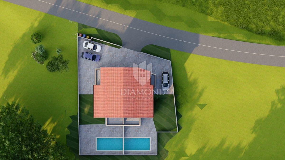 Esclusivo! Buje, dintorni! Casa con piscina in costruzione!