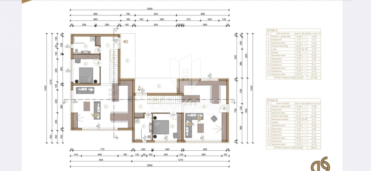 Ližnjan, casa moderna con vista mare