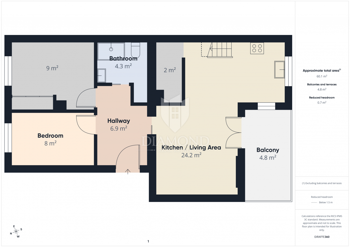 Appartamento di carattere con galleria e loggia.