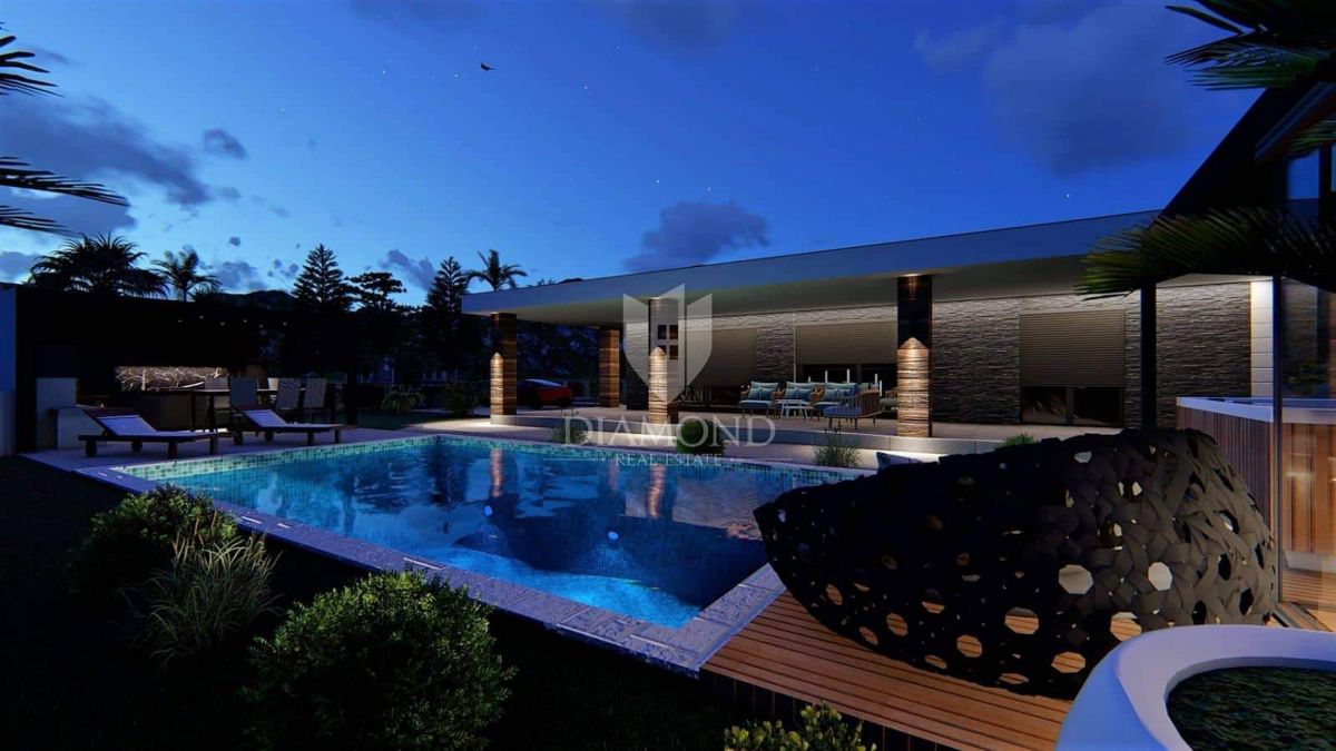 Labin, dintorni, casa vacanze di nuova costruzione con piscina