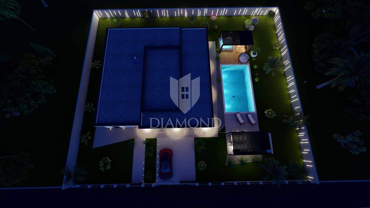 Labin, dintorni, casa vacanze di nuova costruzione con piscina
