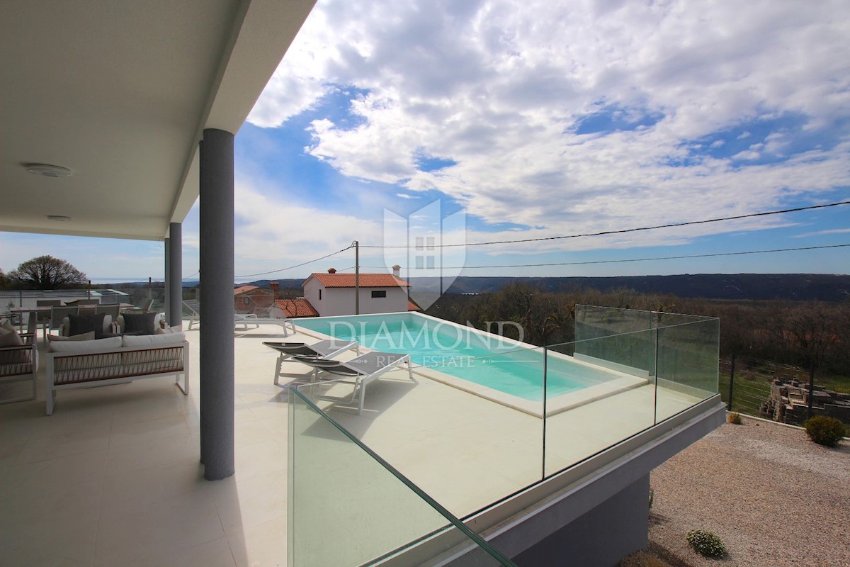 Labin, dintorni, casa di lusso con vista mare