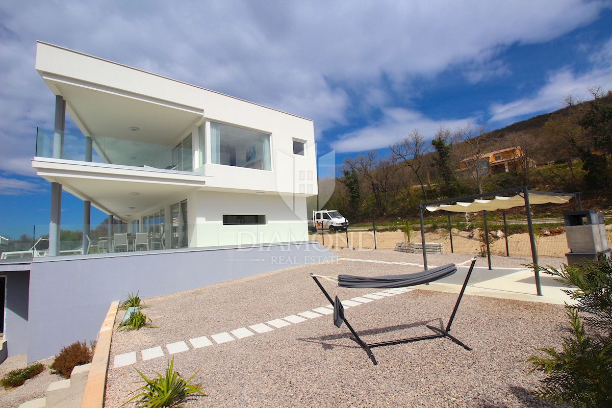 Labin, dintorni, casa di lusso con vista mare