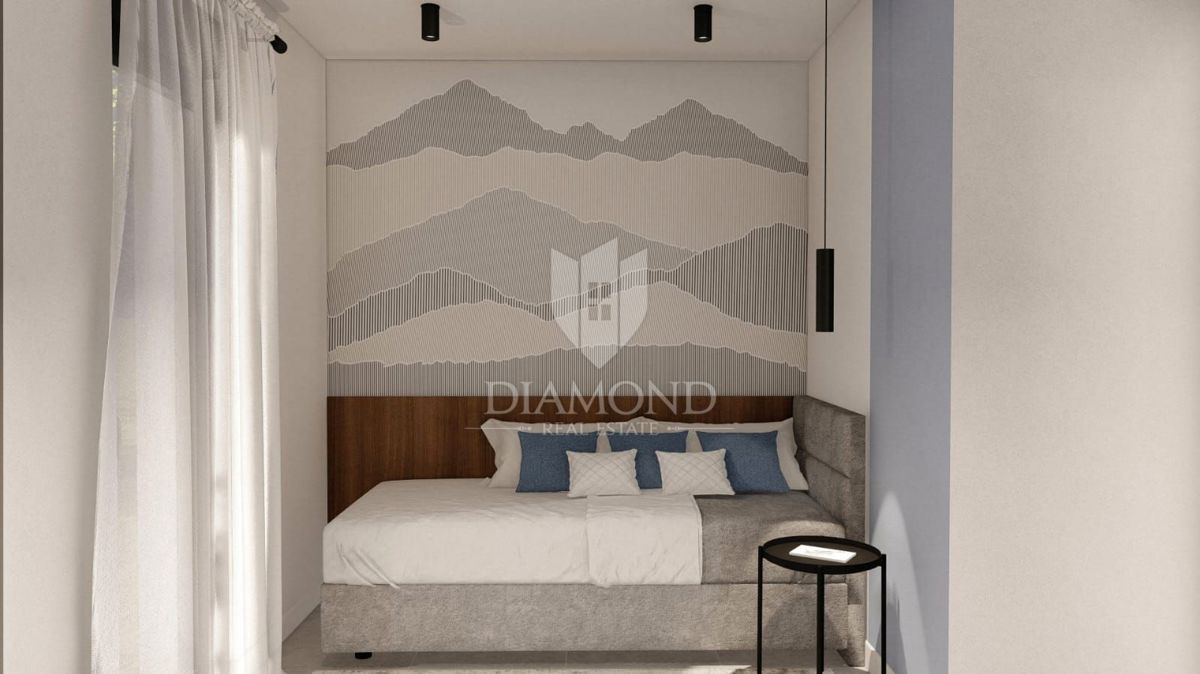 Appartamento con ampio giardino vicino a Pola, nuova costruzione!