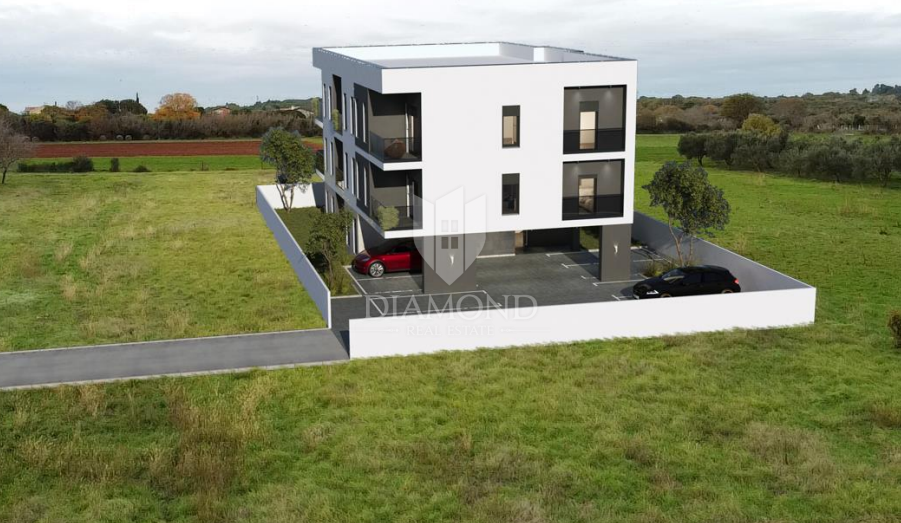 Appartamento con ampio giardino vicino a Pola, nuova costruzione!