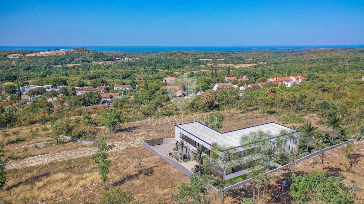 Rovigno, dintorni, progetto per una villa su terreno con vista mare