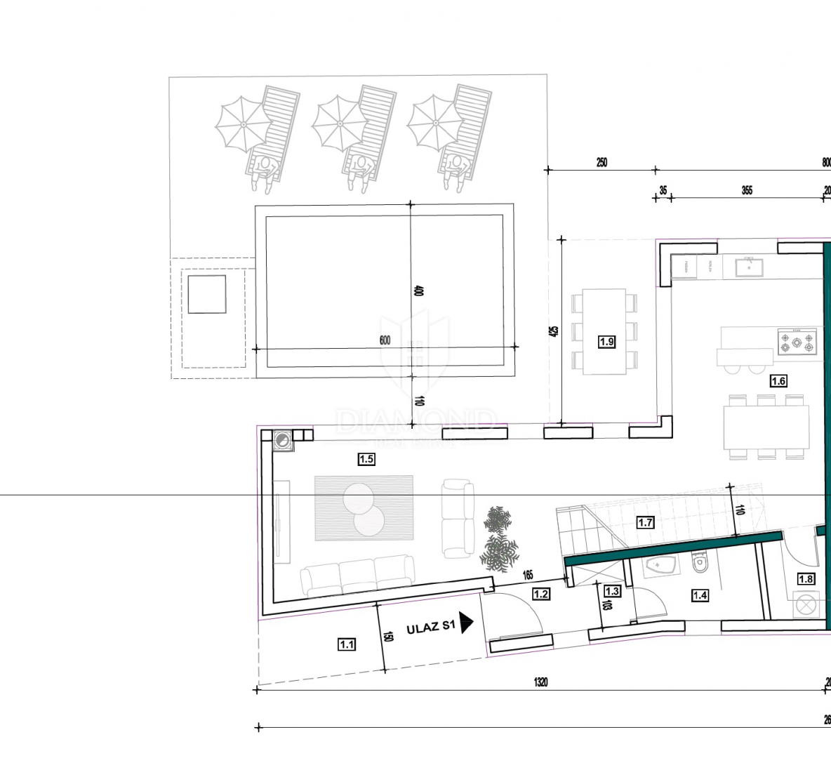 Medolino, nuova casa moderna con vista mare