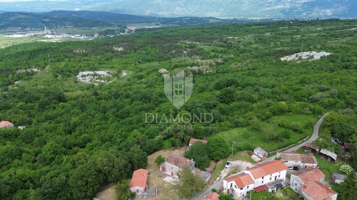 Istria Labin, Grande tenuta con 3 case in pietra