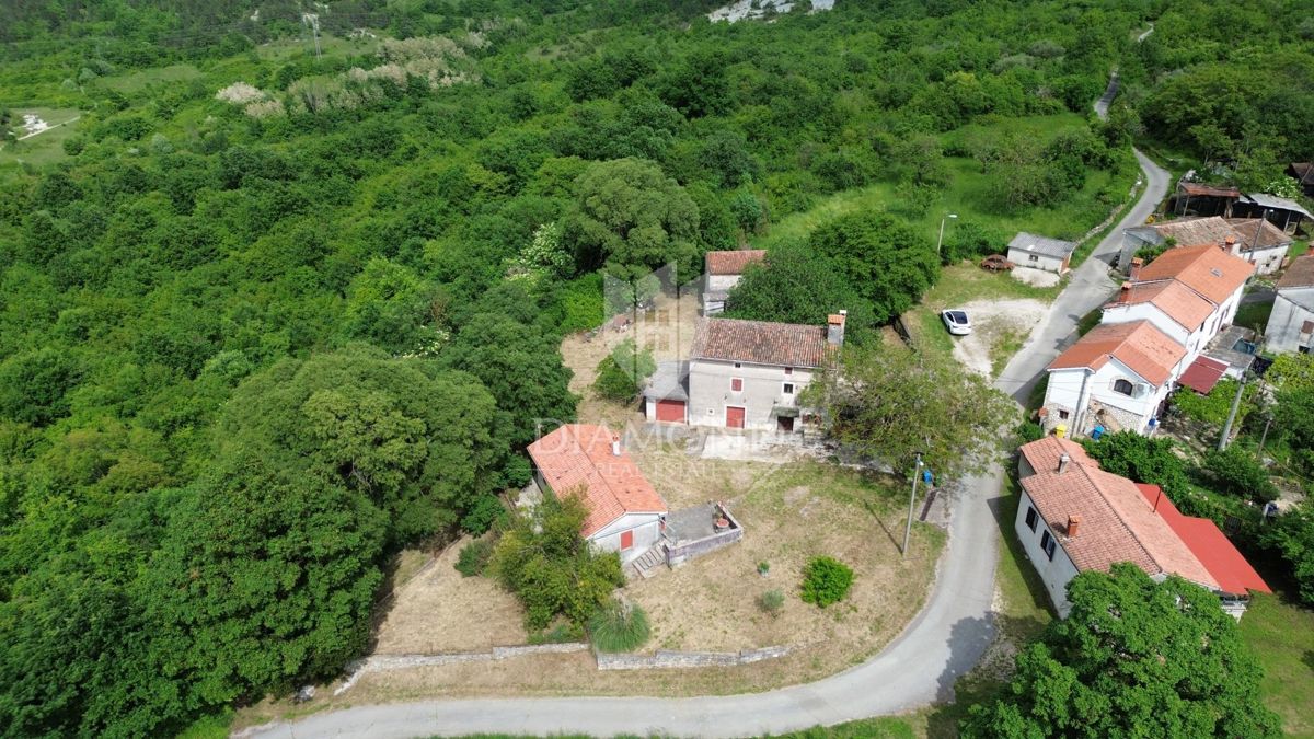 Istria Labin, Grande tenuta con 3 case in pietra