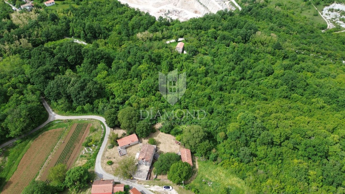 Istria Labin, Grande tenuta con 3 case in pietra