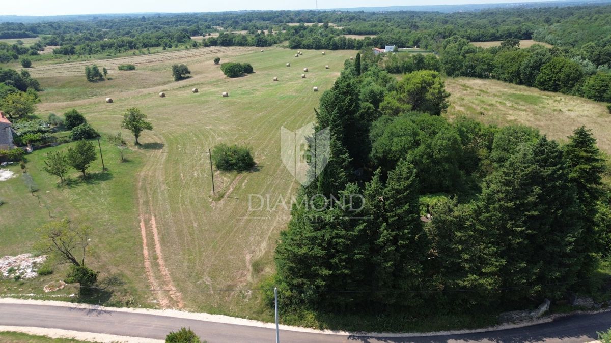 Barban, ampio terreno complesso vicino al mare 