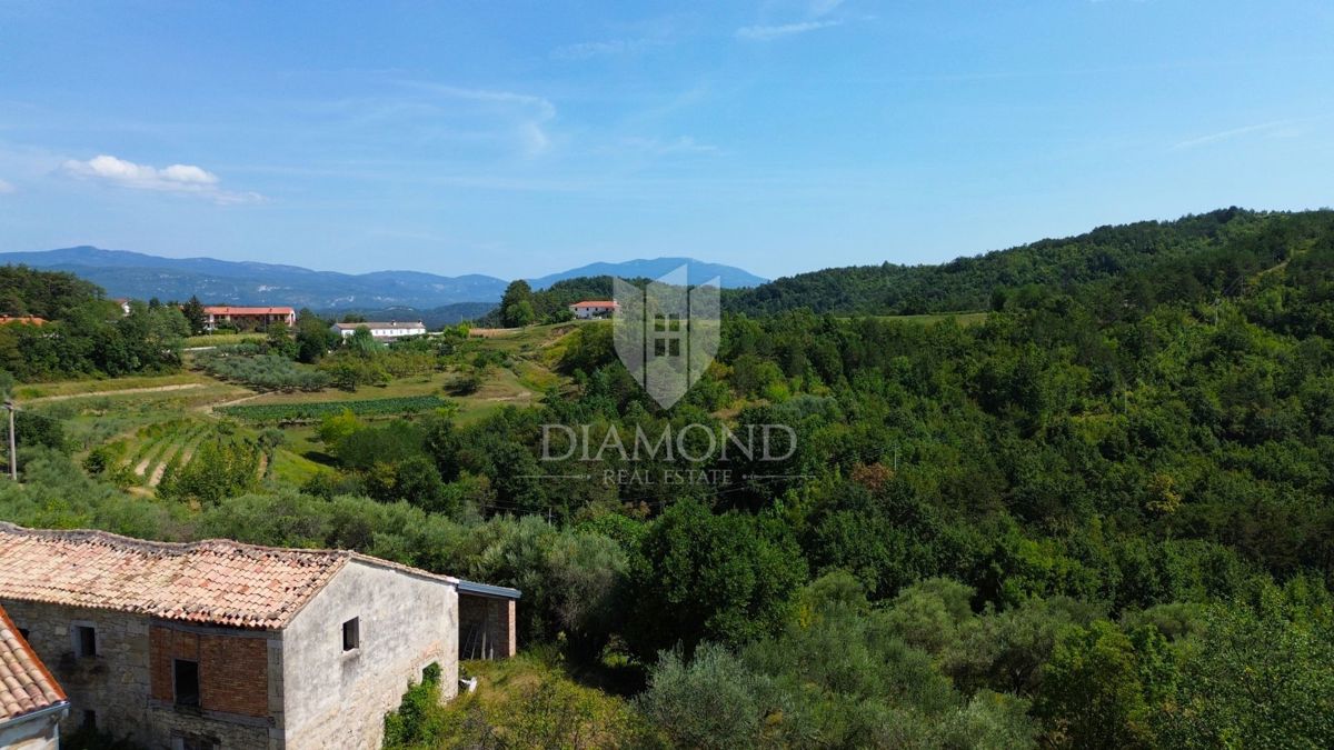 Cerovlje, antica casa in pietra da adattare in una bellissima posizione