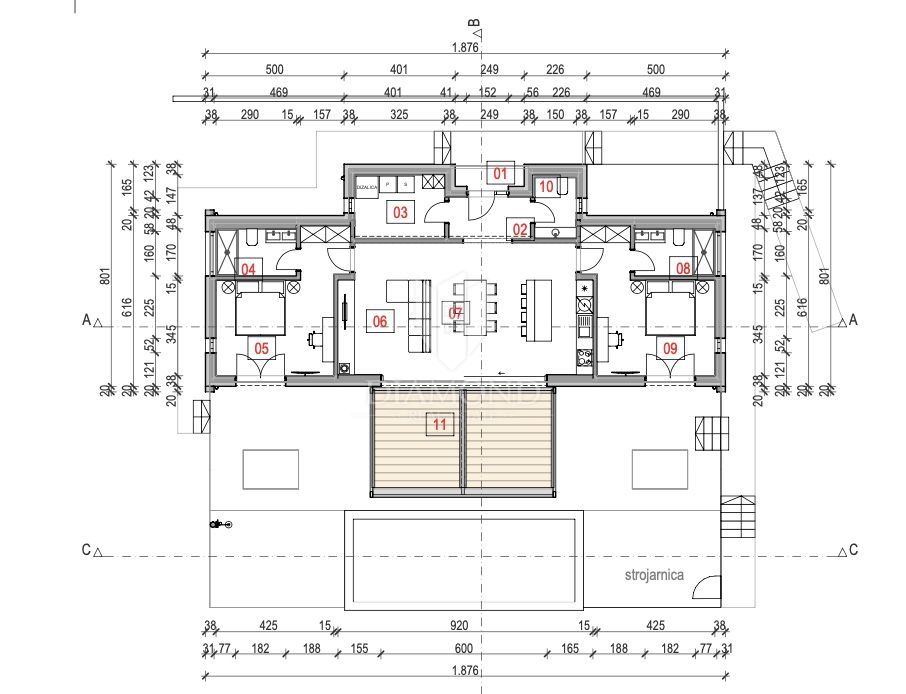 Žminj, terreno con progetto e permesso di costruzione!