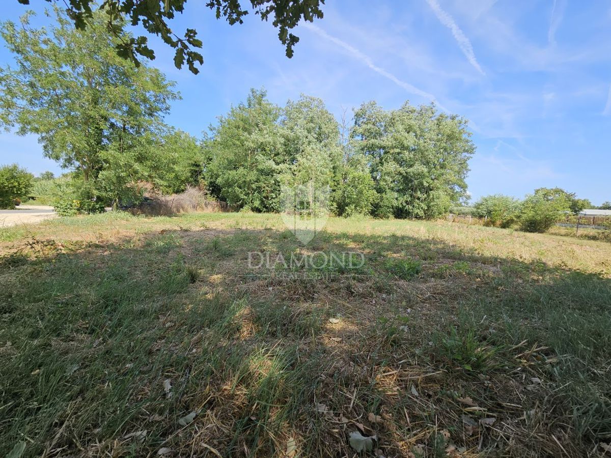 Parenzo, dintorni, terreno edificabile a 1 km dal mare!