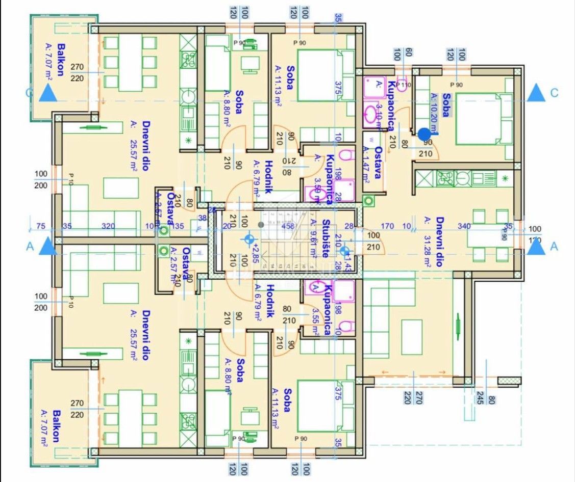 Appartamento Drenova, Rijeka, 61,75m2