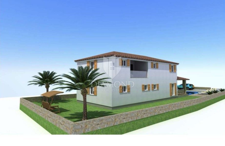 Istria, Barban – Terreno edificabile con permesso di costruire e progetto per casa con piscina!