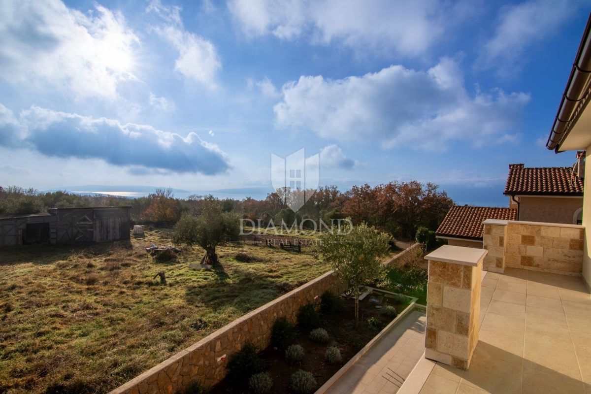 Krk, Villa con piscina, vista mare